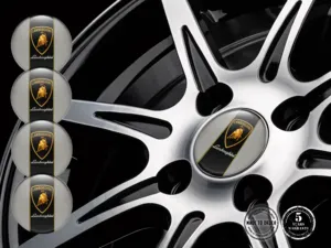 Lamborghini Decals on Wheels High-Quality Resin Labels